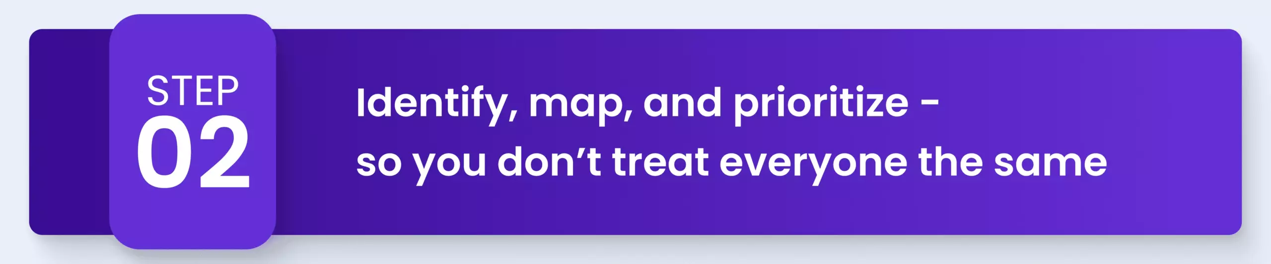 Identify, map, and prioritize - so you don’t treat everyone the same